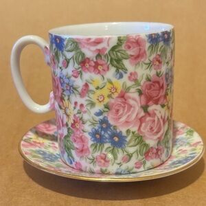 Royal Crown Chintz Floral Cup and Saucer